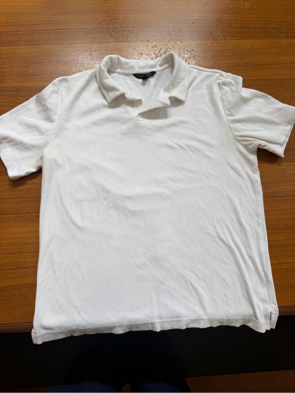 Banana Republic White Short-Sleeve Polo